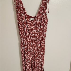 Red floral jumpsuit